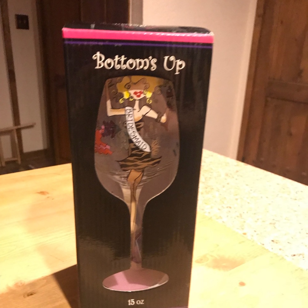 Bridesmaid wineglass